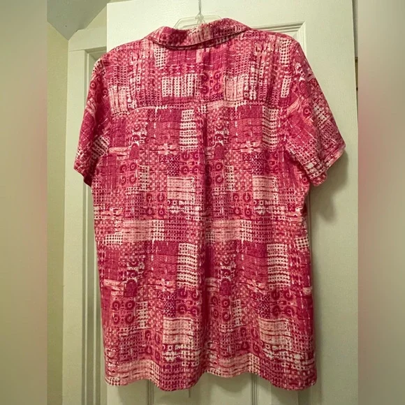 Joan Rivers Pink Button Down Shirt - Picture 2 of 7